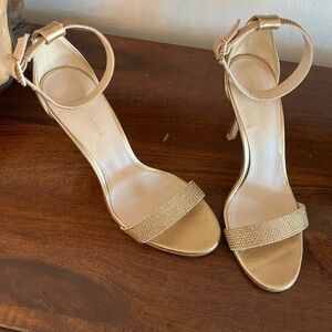 Pelle Moda Metallic Gold Heels